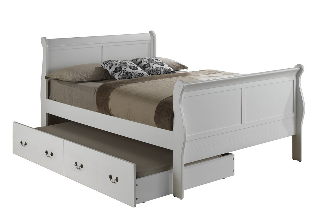 White Full Trundle Bed King's Furniture Warehouse